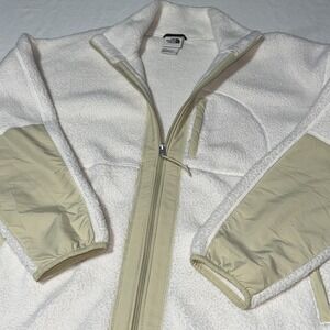 The North Face Cragmont Fleece White and Tan Zip Jacket